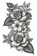December birth flower tattoo design idea