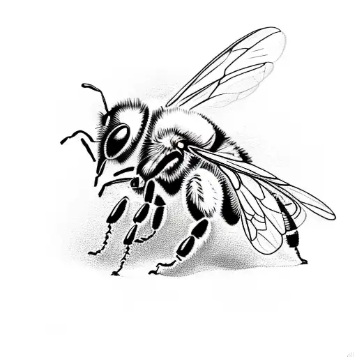Honey Bee tattoo design idea