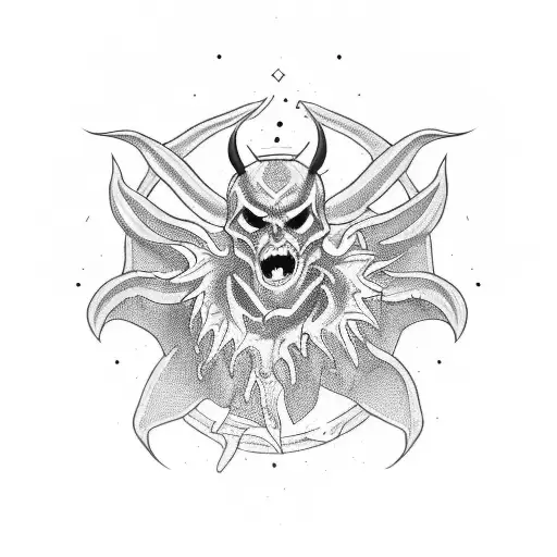 devil on skates tattoo design idea