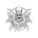 devil on skates tattoo design idea