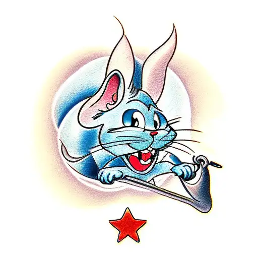 jerry from tom and jerry tattoo design idea