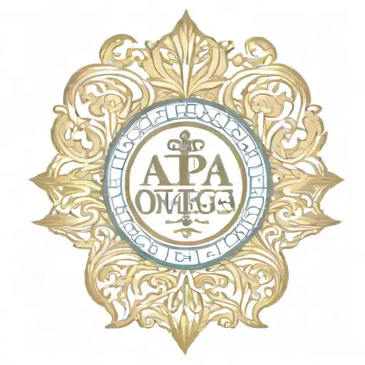 alpha omega logo tattoo design idea