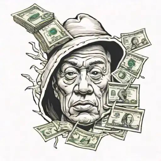 making money in the hood tattoo design idea