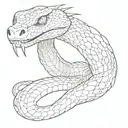 line work cobra simple outline tattoo design idea