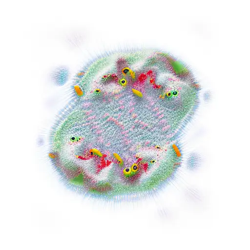 Microscopic organisms forming the shape of the number 15 tattoo design idea