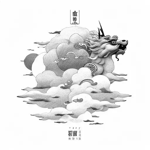 clouds with Victory is reserved for those who are willing to pay its price.   -sun tzu    胜利 tattoo design idea