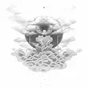 clouds with Victory is reserved for those who are willing to pay its price.   -sun tzu    胜利 tattoo design idea