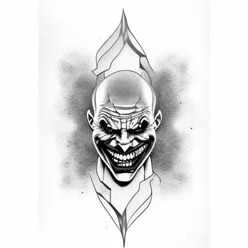 Horror Maske, joker tattoo design idea