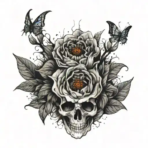 Wildflower tattoo design idea
