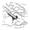 A minimalist design of a rain cloud shaped like a guitar, blending the client's interests in Guns N' Roses and November Rain. tattoo design idea