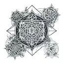 metatrons cube tattoo inspired tattoo design idea