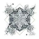 metatrons cube tattoo inspired tattoo design idea