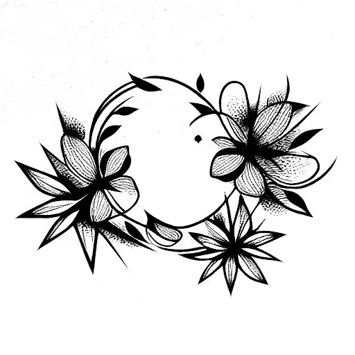 floral collarbone design tattoo design idea