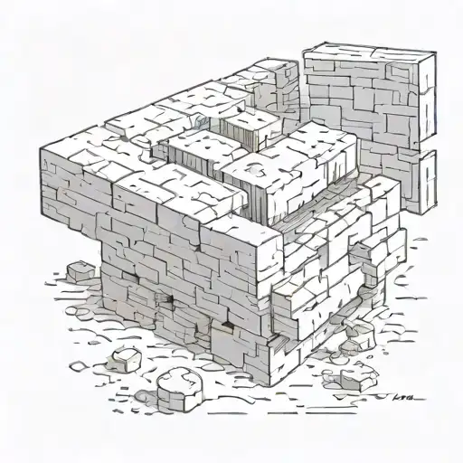 square peg in round hole tattoo design idea