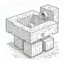 square peg in round hole tattoo design idea