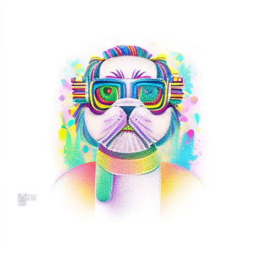 peruvian tumi with bright colors tattoo design idea