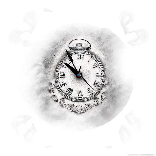 kitchen chef clock card tatoo tattoo design idea