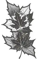in memory of Canada flag maple leaf tattoo design idea