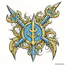 ukraine trident symbol tattoo design idea