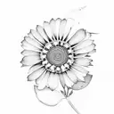 alyssum flower tattoo design idea