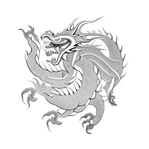 A fierce Filipino dragon intertwined with a Mexican dragon tattoo design idea