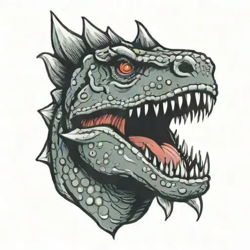 carnotaurus head tattoo design idea
