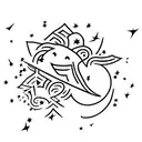 Shooting star symbolizing luck and destiny, representing the moment you met and the luck of having each other tattoo design idea