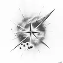 Shooting star symbolizing luck and destiny, representing the moment you met and the luck of having each other tattoo design idea