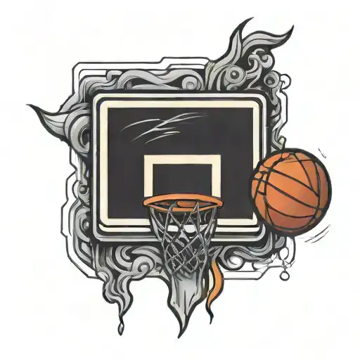 graphity basketball hoop  tattoo design idea