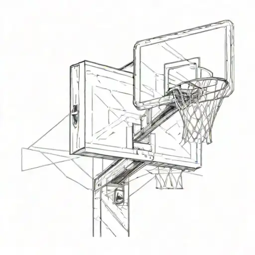  graphity basketball hoop with building by it tattoo design idea