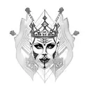Aaron's Queen tattoo design idea