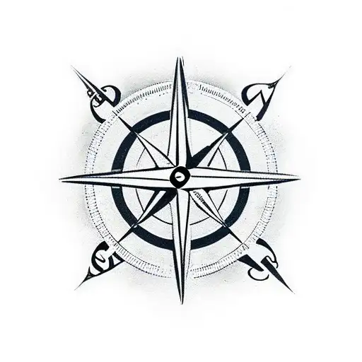A traditional-style compass with the Chicago Blackhawks logo at its center, representing your passion for both traveling and hockey. tattoo design idea