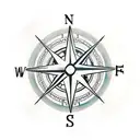 A traditional-style compass with the Chicago Blackhawks logo at its center, representing your passion for both traveling and hockey. tattoo design idea