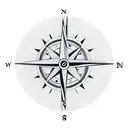 A traditional-style compass with the Chicago Blackhawks logo at its center, representing your passion for both traveling and hockey. tattoo design idea