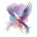 phoenix bird rising tattoo design idea