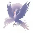 phoenix bird rising tattoo design idea