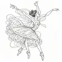 ballerina tattoo design idea