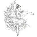 ballerina tattoo design idea