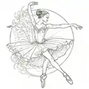 ballerina tattoo design idea
