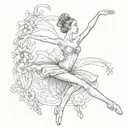 ballerina tattoo design idea