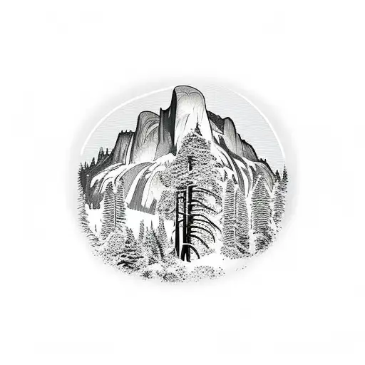 Yosemite national park tattoo design idea