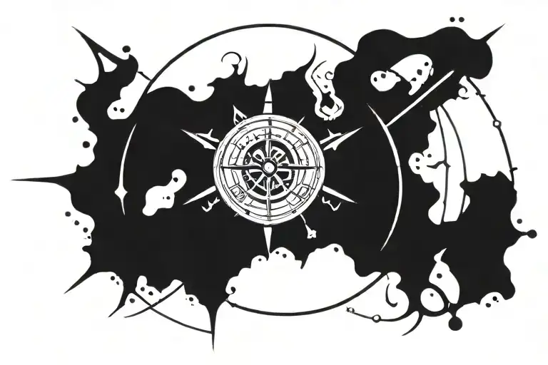 vegvisir viking compass tattoo design idea