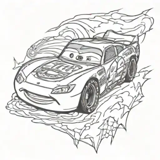 Lightning McQueen tattoo design idea