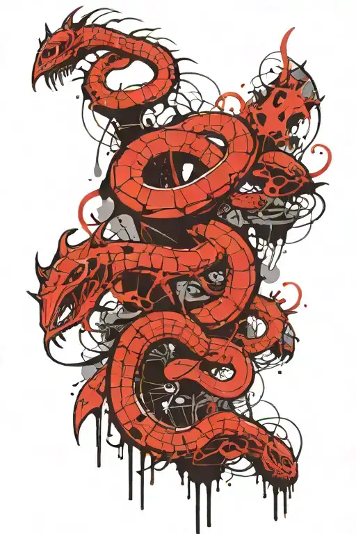 desert worms tattoo design idea