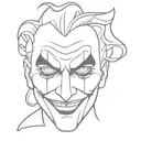 simple joker face tattoo design idea