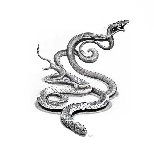 snake with a dagger  tattoo design idea