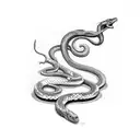 snake with a dagger  tattoo design idea