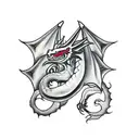 welsh dragon  tattoo design idea