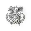 welsh dragon  tattoo design idea