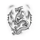 welsh dragon  tattoo design idea